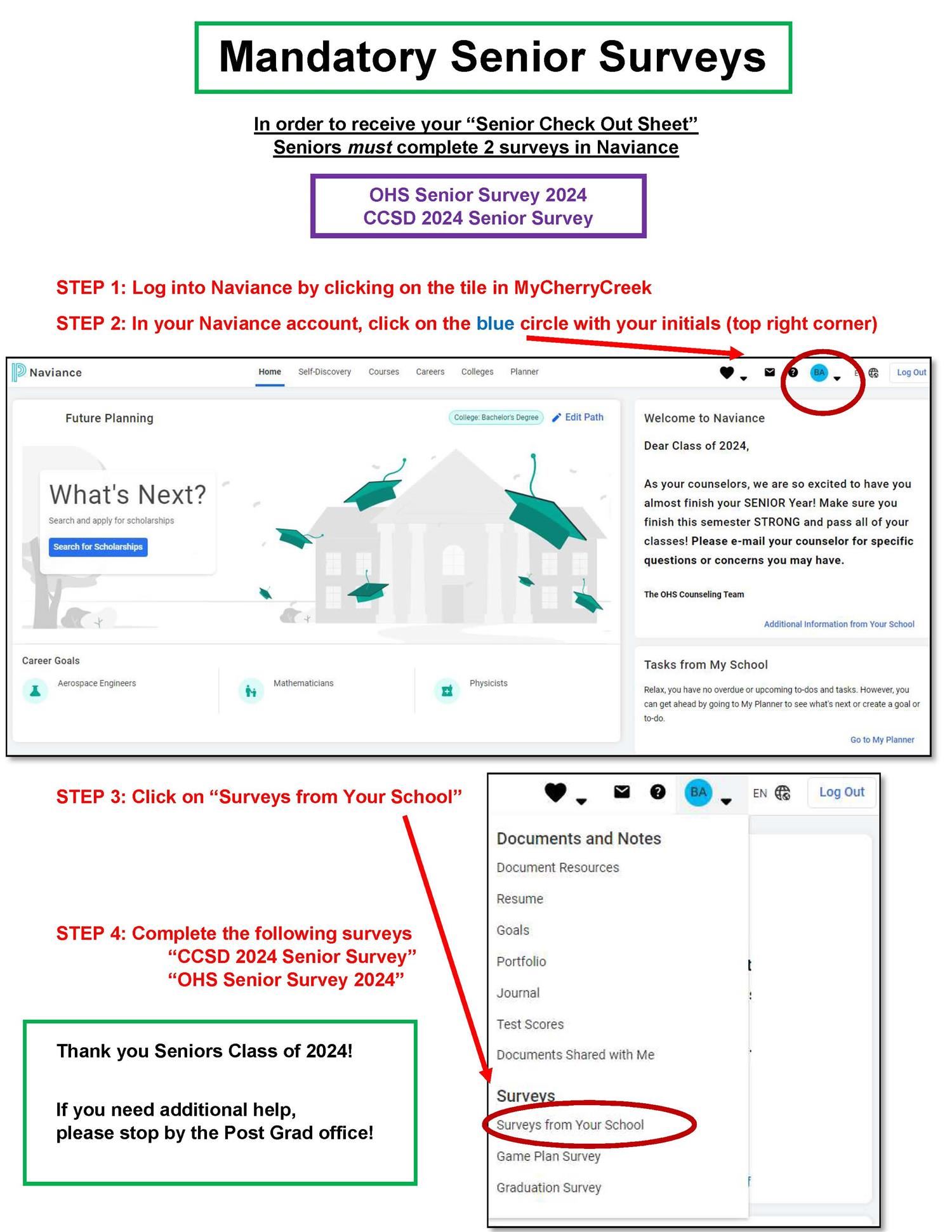 instructions for surveys